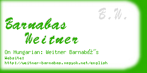 barnabas weitner business card